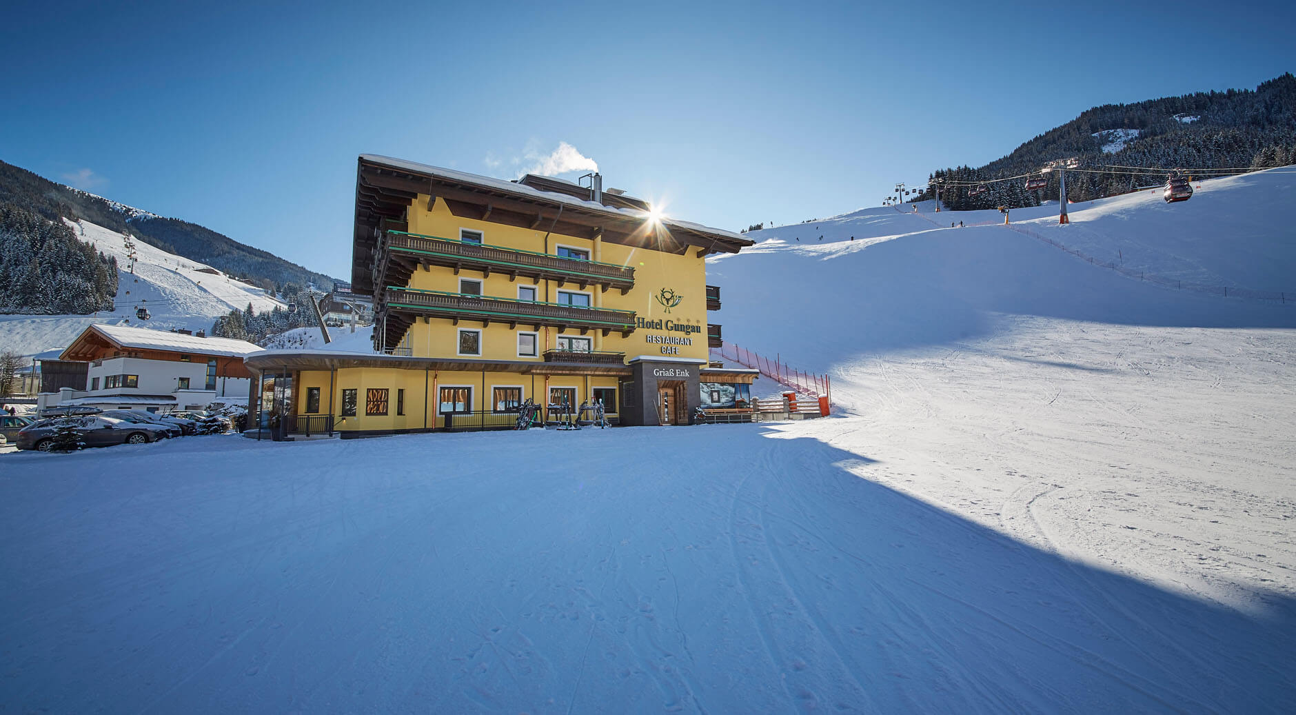 Skihotel Gungau im Winter